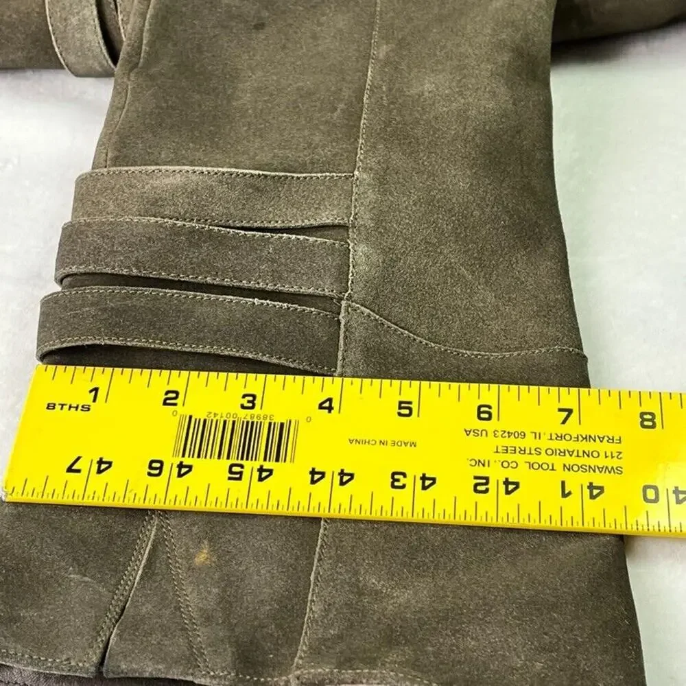 Joie Boots Women 8 Leather Suede Coachella Over The Knee Triple Buckle detail